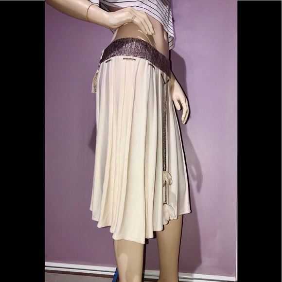 NICK & MO • Cream Winter Textile Skirt / (S) NWT! - Picture 3 of 7